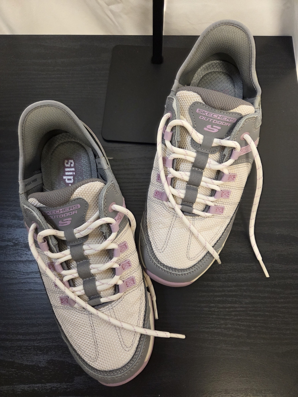 Skechers Outdoor Women's Gray and Light Pink Athletic Shoes